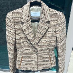 PRADA TWEED JACKET, SIZE 42